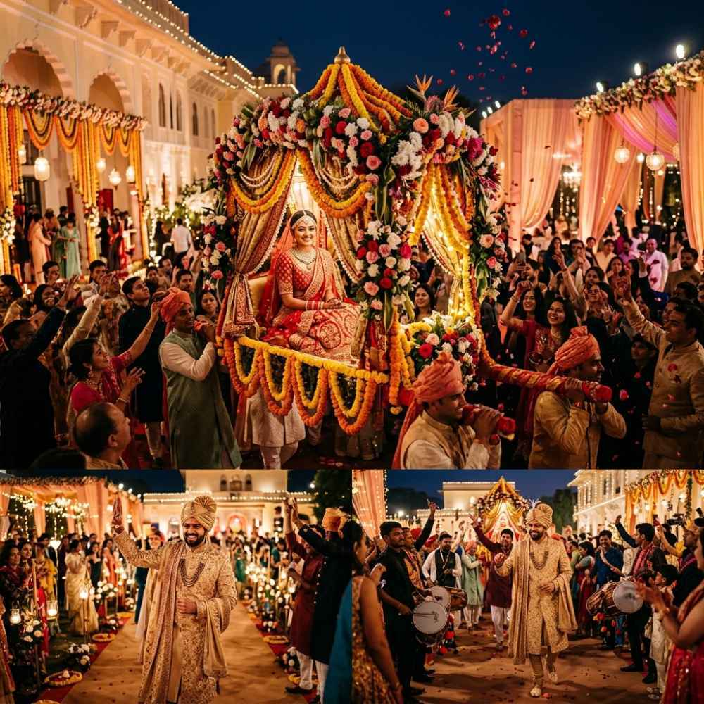 Dulha-Dulhan Entry (with palki, video entry, etc.)